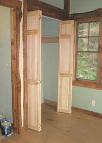 Bifold doors on closet in the Guest Bedroom